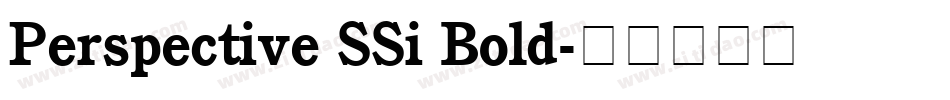 Perspective SSi Bold字体转换